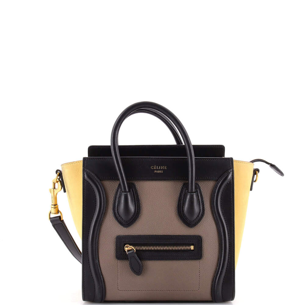 Celine Nano Tricolor Luggage Bag Leather